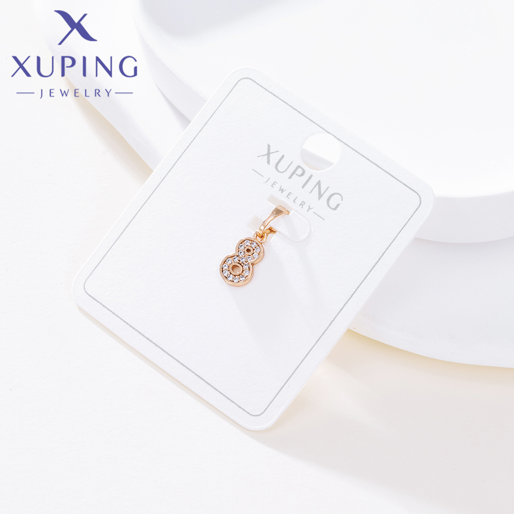 colgante número 8 circonitas pavé oro 18K para fabricación de collares